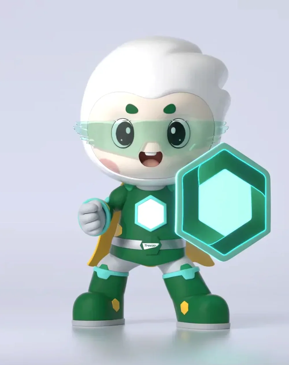 Approved Treezo mascot character design render