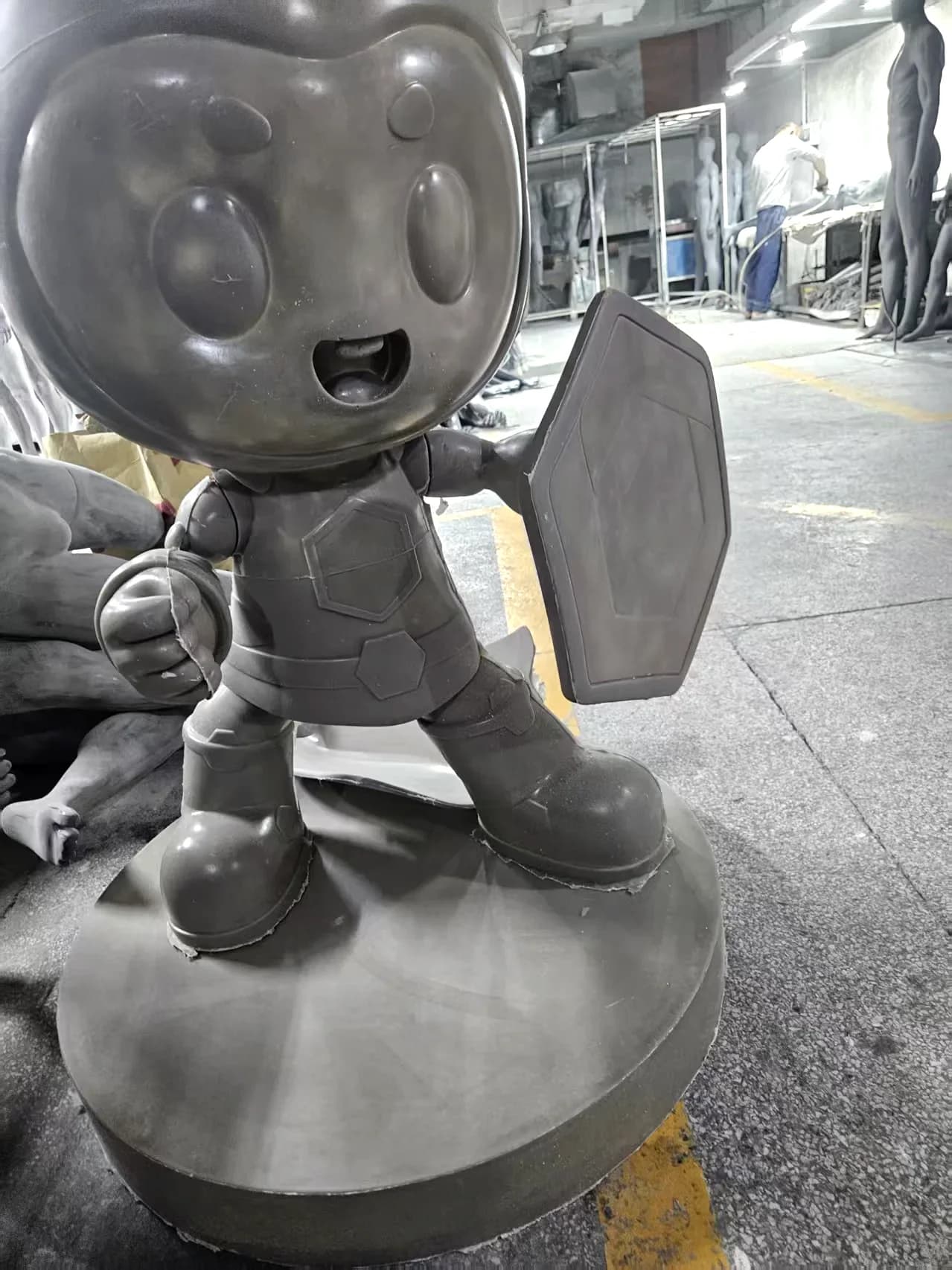 Unfinished physical form of the Treezo mascot sculpture