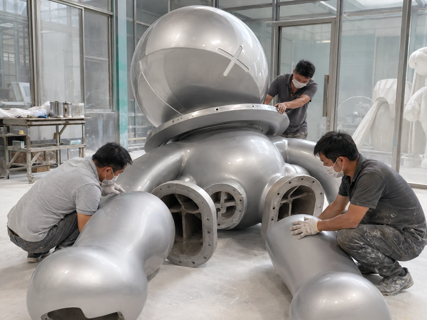 Connection details for accurate sculpture assembly