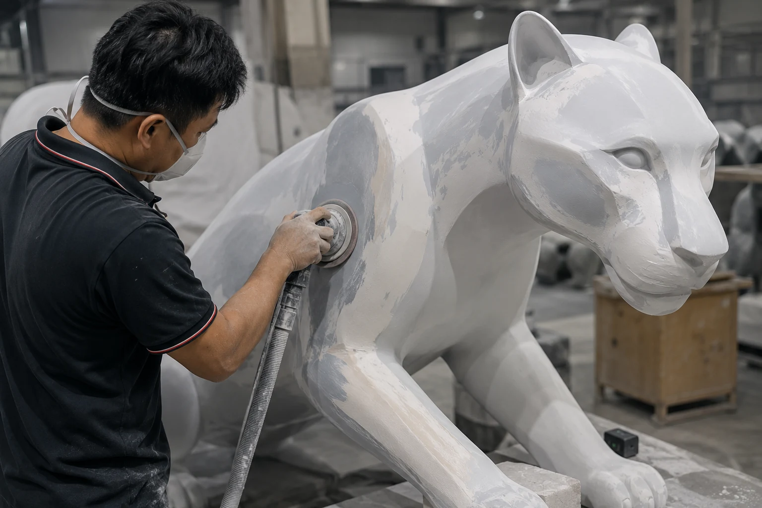 Surface refinement during custom sculpture finishing